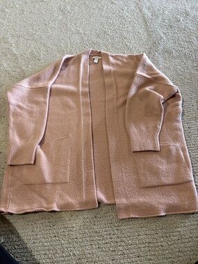 Daily Ritual Open-Front Rose Blush Cardigan